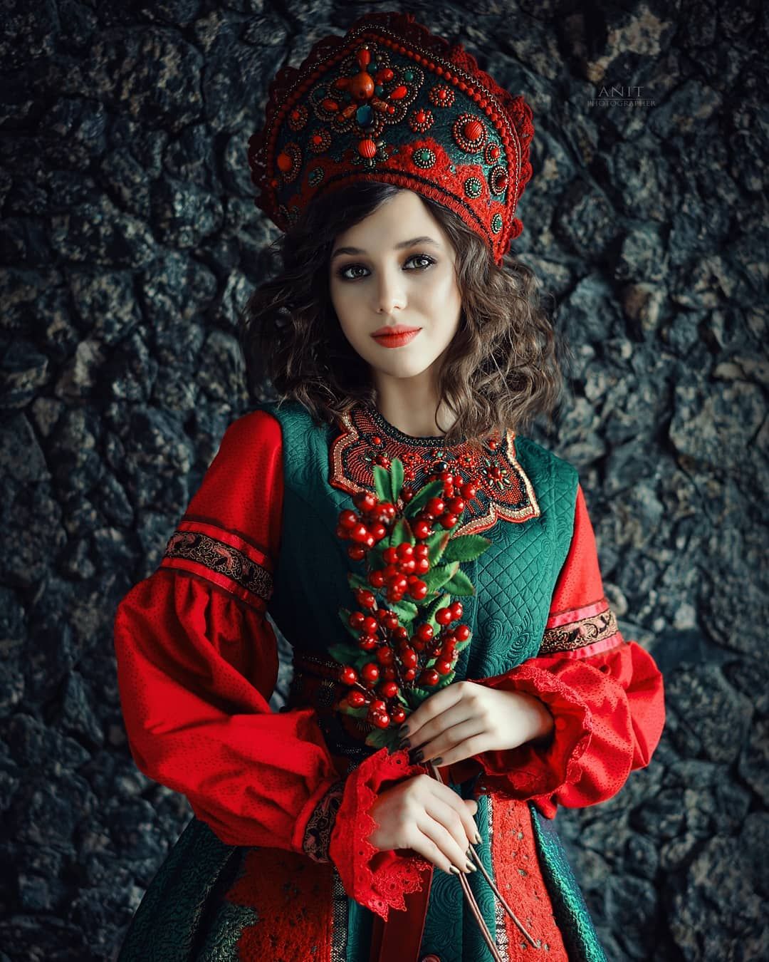 Nude girl Women in Slavic costumes in Varri
